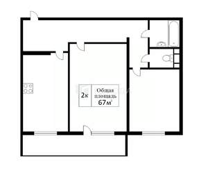 2-к квартира, вторичка, 67м2, 4/10 этаж
