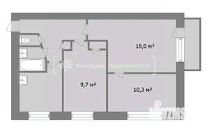 3-к квартира, вторичка, 51м2, 4/5 этаж
