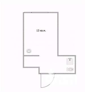 Студия квартира, вторичка, 13м2, 1/9 этаж