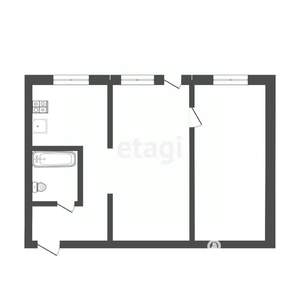 2-к квартира, вторичка, 47м2, 5/5 этаж