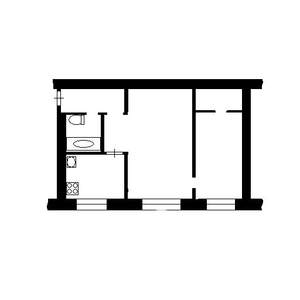 2-к квартира, вторичка, 44м2, 2/5 этаж