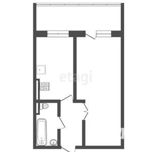 1-к квартира, вторичка, 44м2, 4/10 этаж