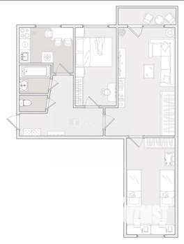 3-к квартира, вторичка, 58м2, 4/5 этаж