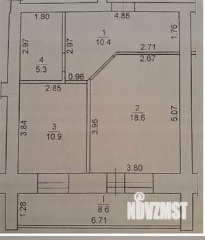 1-к квартира, вторичка, 45м2, 1/9 этаж