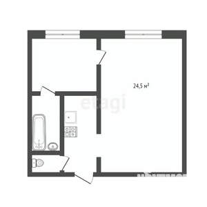 Студия квартира, вторичка, 25м2, 5/5 этаж