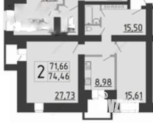 3-к квартира, вторичка, 74м2, 9/18 этаж