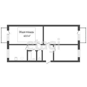 3-к квартира, вторичка, 61м2, 5/5 этаж