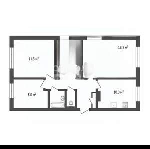 4-к квартира, вторичка, 71м2, 1/9 этаж