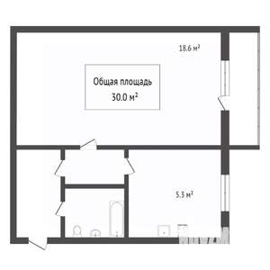 1-к квартира, вторичка, 31м2, 5/5 этаж