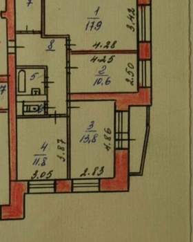 3-к квартира, вторичка, 70м2, 1/7 этаж