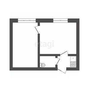 2-к квартира, вторичка, 24м2, 2/5 этаж