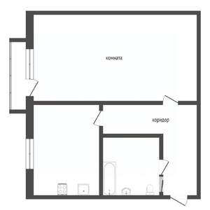 1-к квартира, вторичка, 30м2, 5/5 этаж