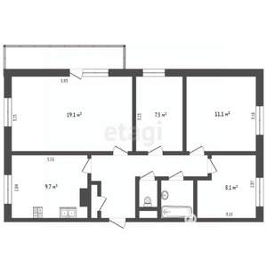 4-к квартира, вторичка, 70м2, 5/10 этаж