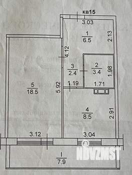 1-к квартира, вторичка, 43м2, 4/10 этаж