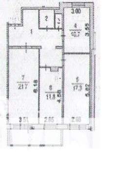 3-к квартира, вторичка, 82м2, 9/10 этаж