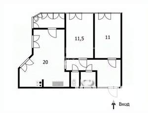 3-к квартира, вторичка, 57м2, 6/12 этаж