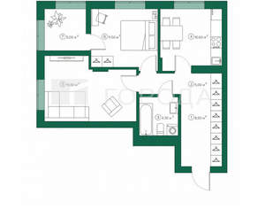 2-к квартира, вторичка, 58м2, 3/8 этаж