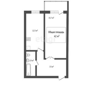 1-к квартира, вторичка, 42м2, 9/9 этаж