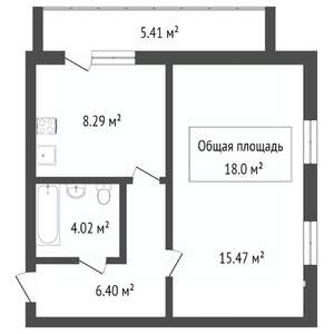 1-к квартира, вторичка, 36м2, 11/12 этаж