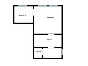 2-к квартира, вторичка, 42м2, 2/2 этаж