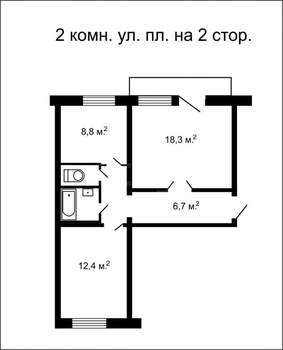 2-к квартира, вторичка, 59м2, 11/12 этаж