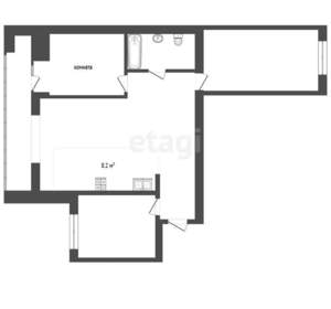 3-к квартира, вторичка, 61м2, 9/9 этаж
