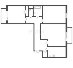 3-к квартира, вторичка, 64м2, 4/9 этаж