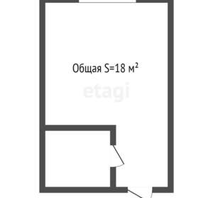 Студия квартира, вторичка, 18м2, 2/2 этаж