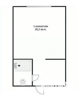 Студия квартира, вторичка, 26м2, 4/4 этаж