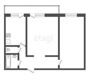 2-к квартира, вторичка, 47м2, 9/10 этаж
