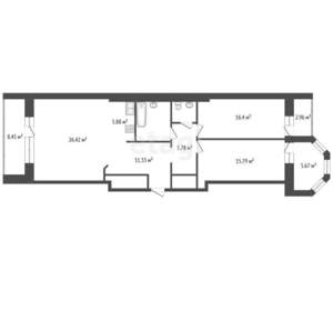 3-к квартира, вторичка, 110м2, 3/7 этаж