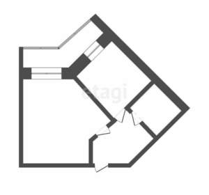 1-к квартира, вторичка, 40м2, 2/14 этаж