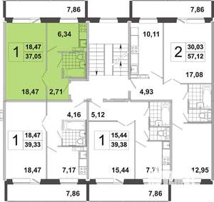 1-к квартира, вторичка, 38м2, 5/5 этаж