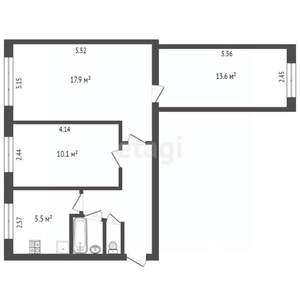 3-к квартира, вторичка, 58м2, 1/5 этаж