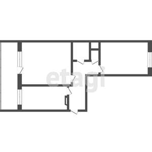 2-к квартира, вторичка, 52м2, 3/17 этаж