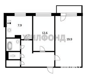 2-к квартира, вторичка, 55м2, 4/9 этаж