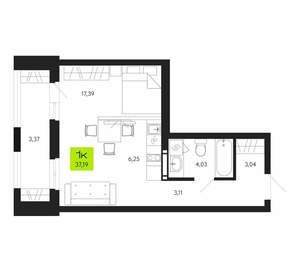 1-к квартира, вторичка, 37м2, 4/20 этаж