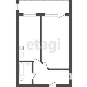 1-к квартира, вторичка, 43м2, 6/16 этаж