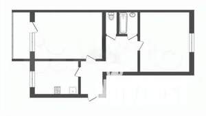 2-к квартира, вторичка, 51м2, 1/5 этаж