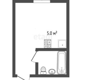 Студия квартира, вторичка, 18м2, 2/2 этаж