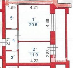 1-к квартира, вторичка, 45м2, 4/10 этаж