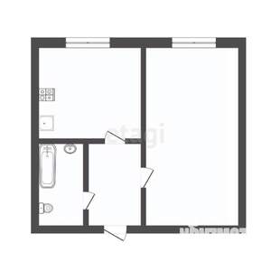 1-к квартира, вторичка, 20м2, 1/4 этаж