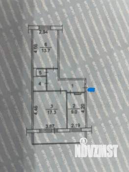2-к квартира, вторичка, 52м2, 9/10 этаж