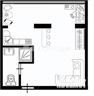 1-к квартира, вторичка, 30м2, 2/5 этаж