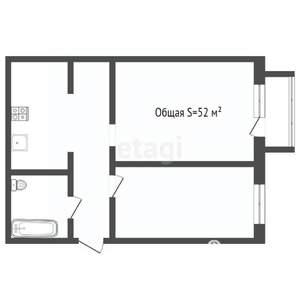2-к квартира, вторичка, 52м2, 5/7 этаж