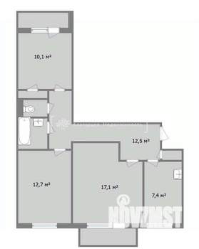 3-к квартира, вторичка, 65м2, 3/9 этаж