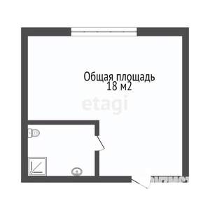 Студия квартира, вторичка, 18м2, 2/2 этаж