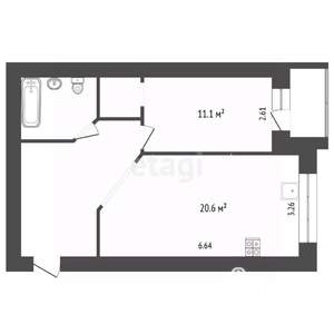 2-к квартира, вторичка, 51м2, 13/14 этаж