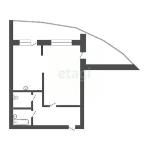 1-к квартира, вторичка, 47м2, 3/17 этаж