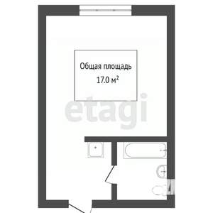 1-к квартира, вторичка, 26м2, 2/5 этаж